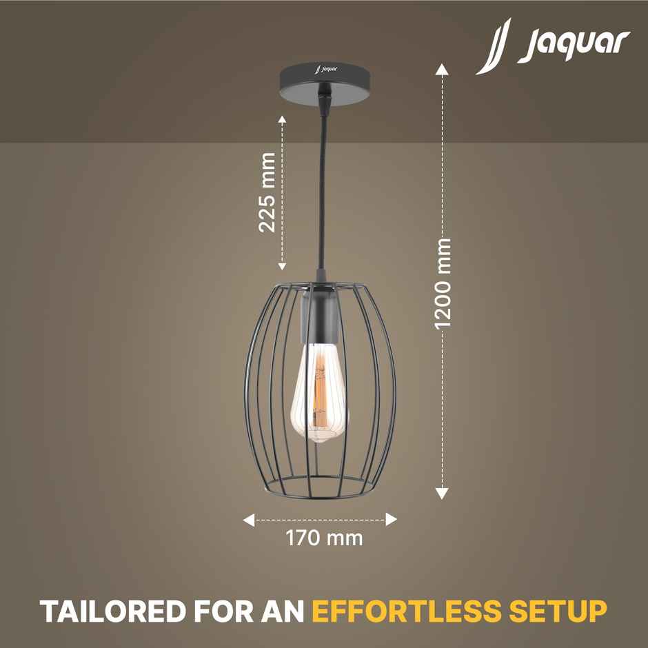 Jaquar Decorative 1 Lt Wire Mesh Pendant With Black Powder Coating 7005
