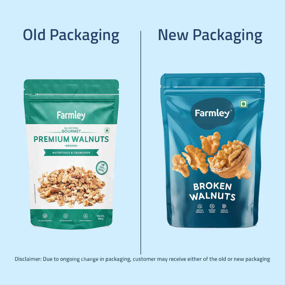 Farmley Premium Broken Chile Walnut Kernels (Akhrot)