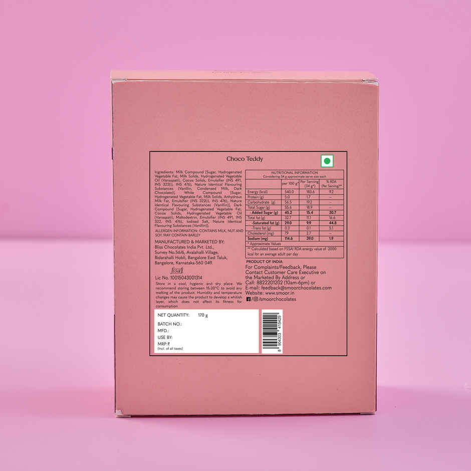Smoor Calaine's teddy Chocolate