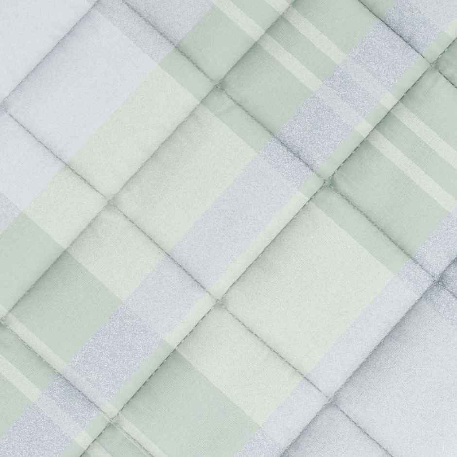 Nautica Super Soft Cotton Fabric Comforter for All Weather | Double Size | Geometric | Grey, Green