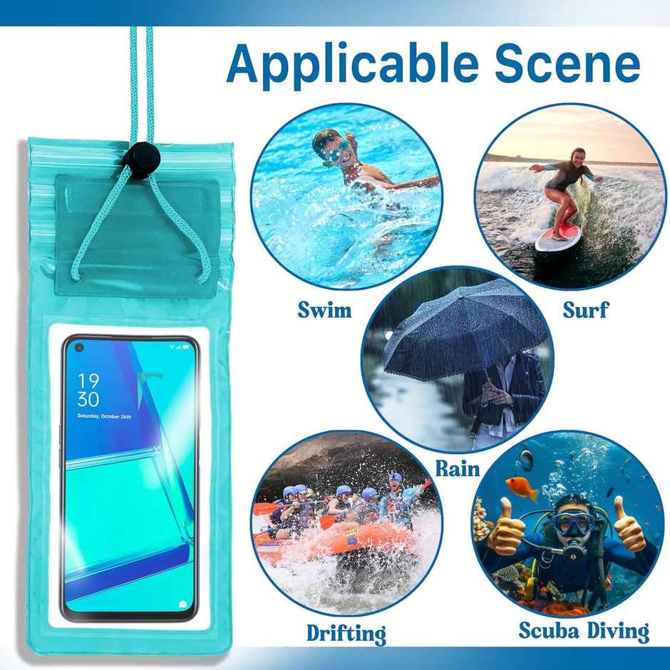 Daluci Waterproof Mobile Pouch | Transparent | Fits 7 Inch