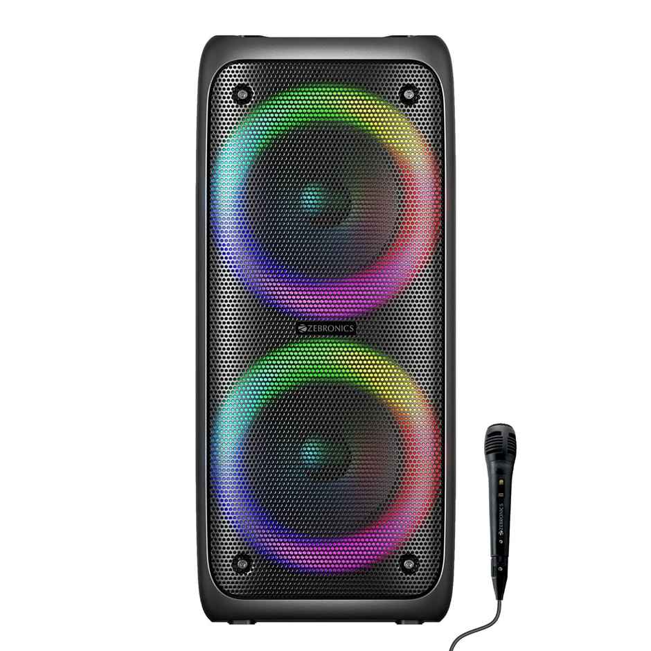 Zebronics Barrel 200 Bluetooth 5.0 Portable Speaker with 40W RMS, TWS, Wired Mic,Dual 6.5" Drivers