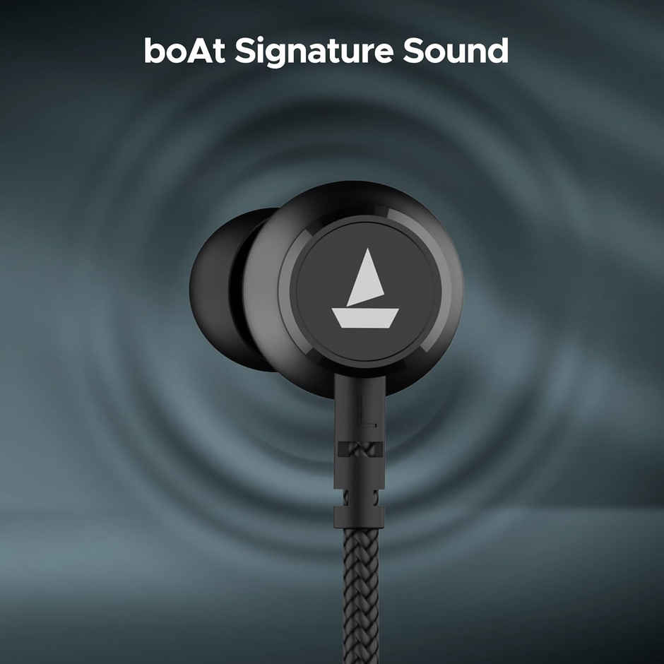 boAt Rockerz 110/Rockerz 109 Wireless in Ear Neckband with Up to 60 hrs Playtime, Dual Device Pairing, ENx Tech, ASAP Charging, BTv5.3,IPX5,Type-C Interface & Magnetic Power Buds - Active Black