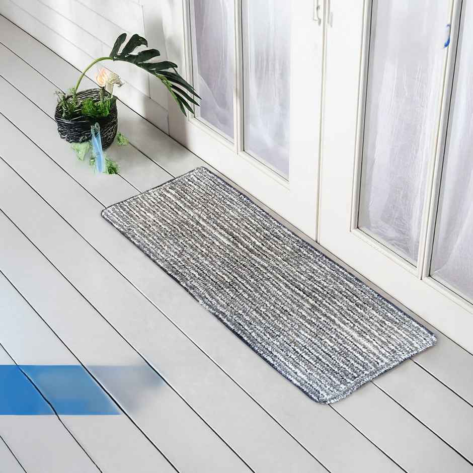 BAY6 Microfibre Sona Floor Runner | Grey | 50 x 125 cm