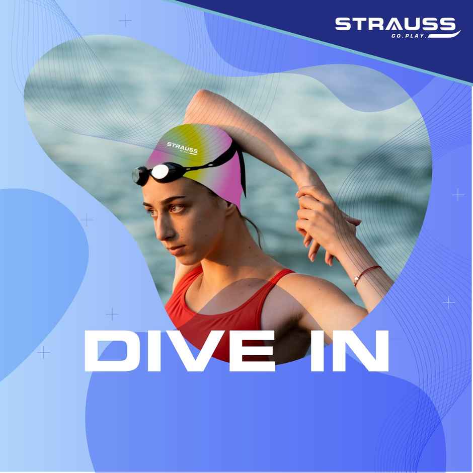 Strauss Swimming Goggles Set | Pink & Yellow