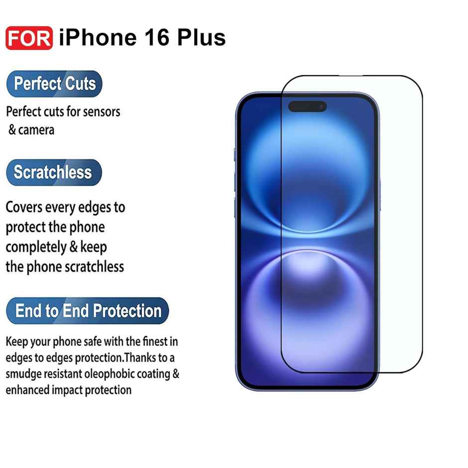 Artistque Tempered Glass for iPhone 16 | iPhone 15 Screen Protector Guard