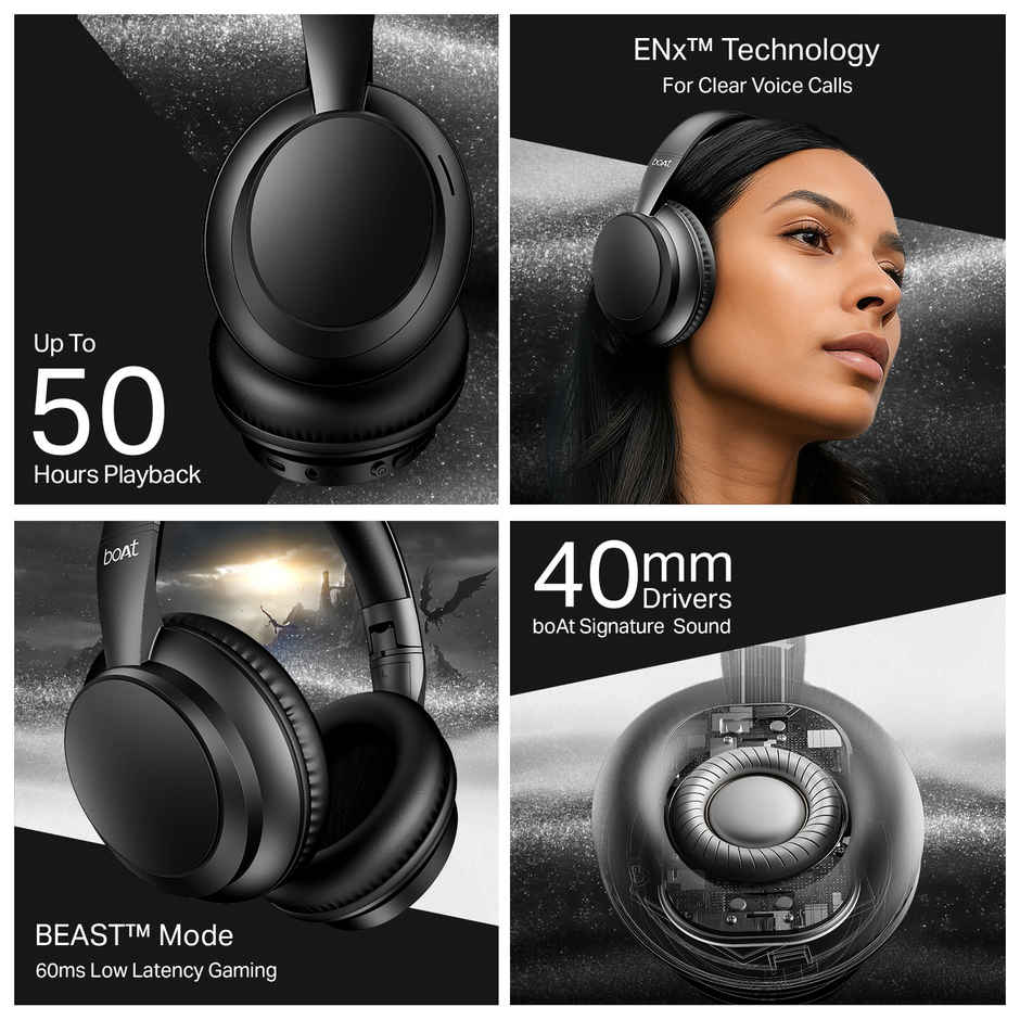 boAt Rockerz 371 Wireless Headphone | Black Sabre