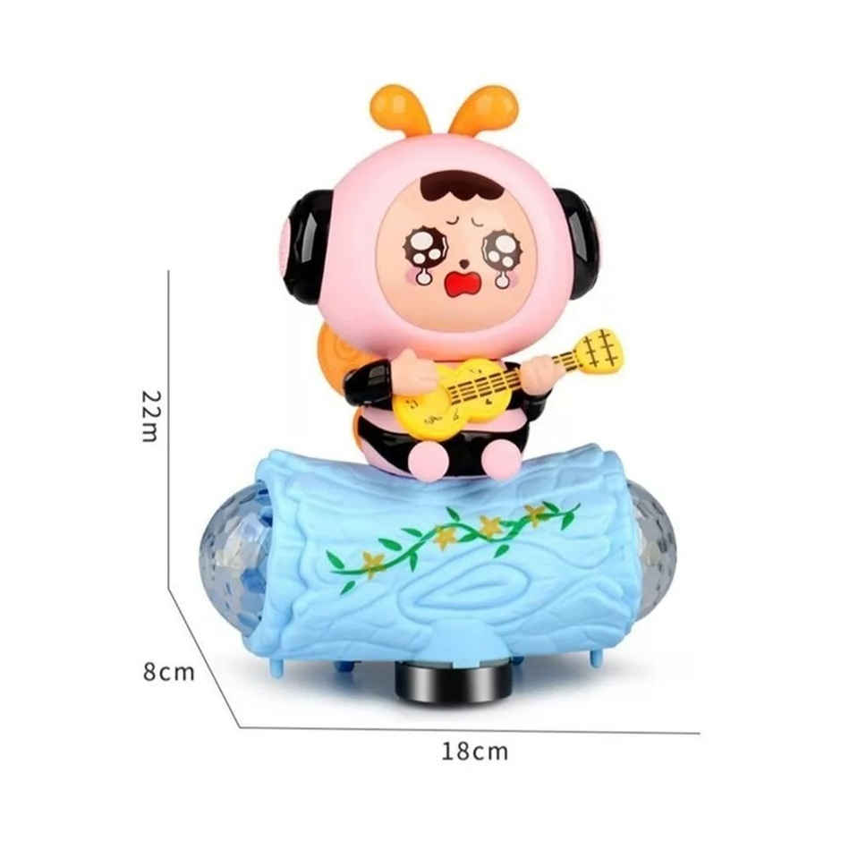 Fablue Face Changing Cartoon Honey Car for Kids - Musical Dancing Toy for Kids - 5D Light and Sound