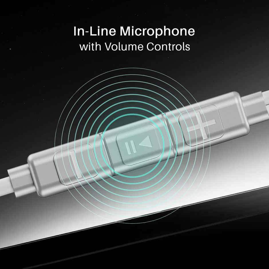 boAt Bassheads 90C Wired Earphones | White