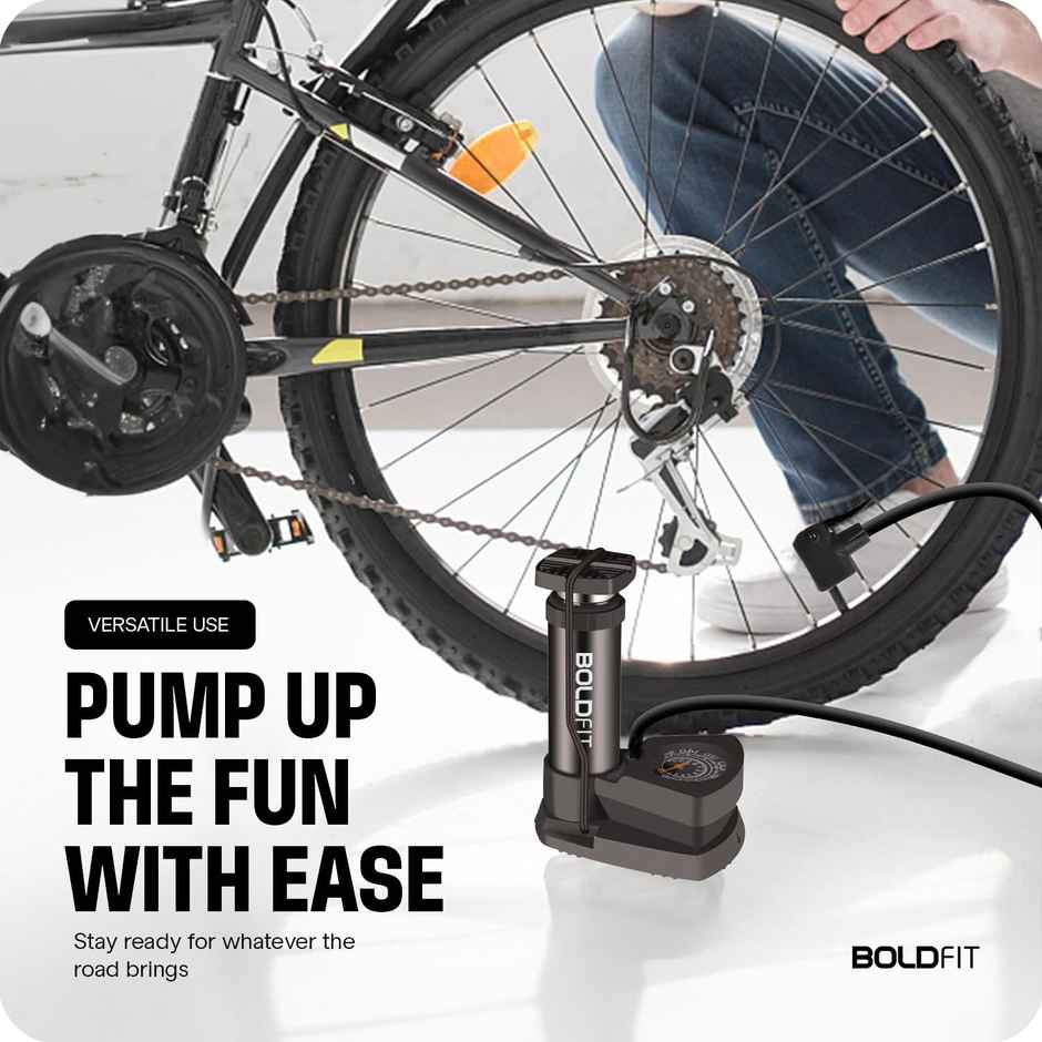 Boldfit Cycle Pump For Bicycle And Bike Foot Balloon Pump Machine With Pressure Guage