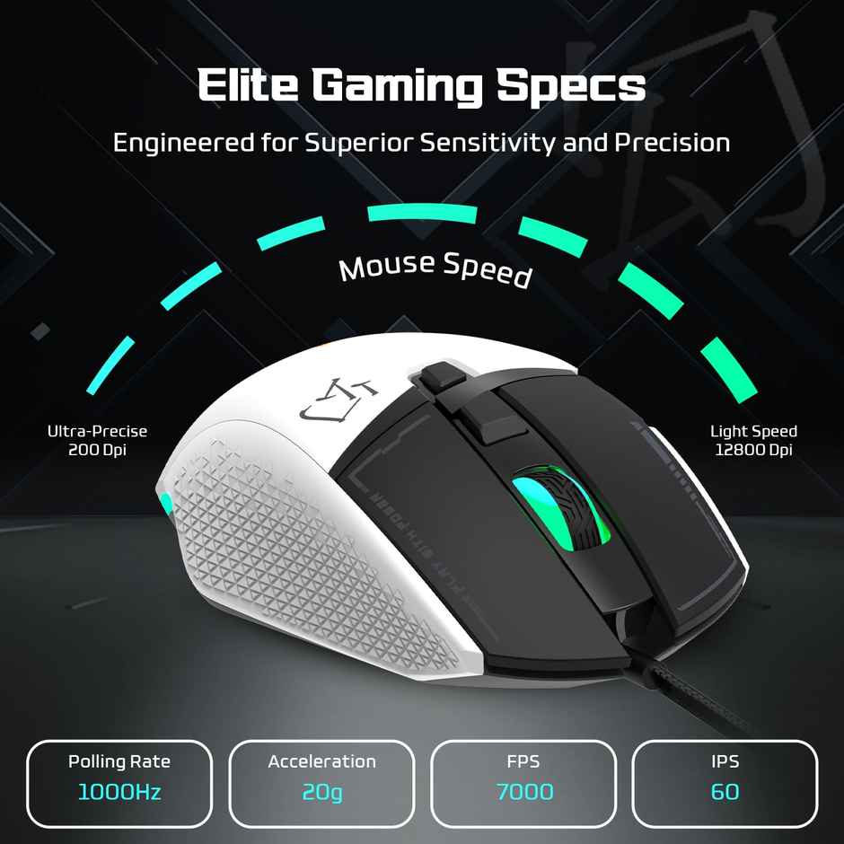 EvoFox Phantom 2 Gaming Mouse - White