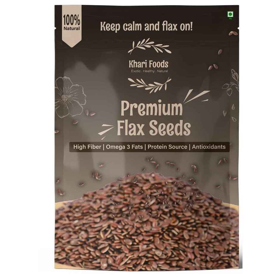 Khari Foods Premium Flax Seeds | Seeds for Eating | Source of Iron & Fibre