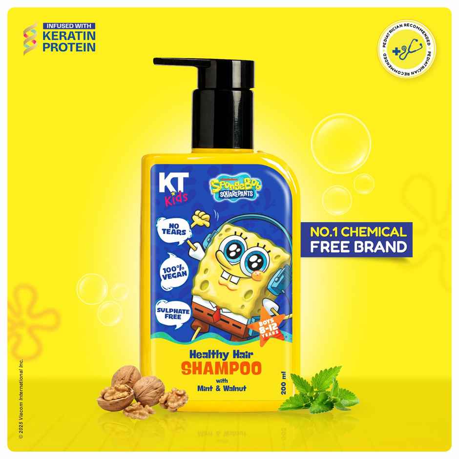 Healthy Hair Shampoo Mint and Walnut For Boys 8 to 12 years