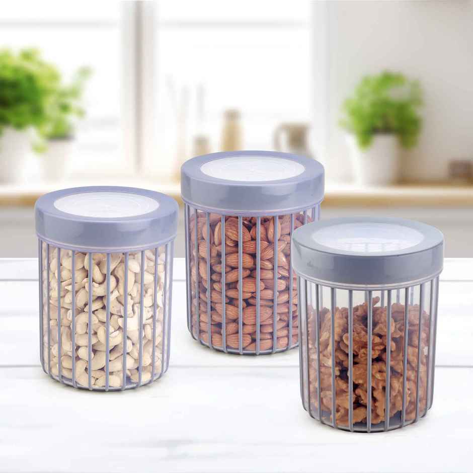 Joyo Better Home Linea Container 1000 ml (3 Pcs Set)- Grey