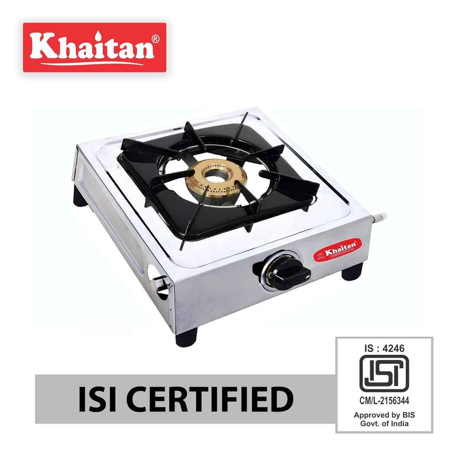 Khaitan 1 Burner Classic Stainless Steel Manual Gas Stove