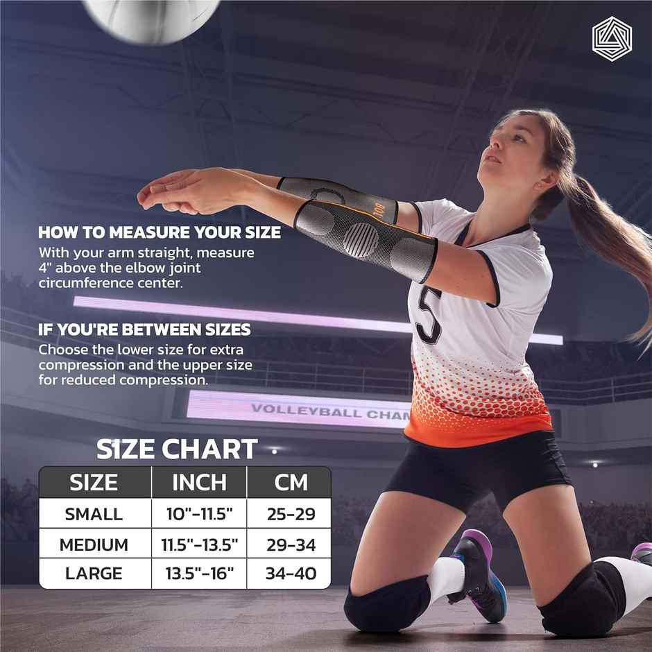 Boldfit Elbow Support For Gym Elbow Band For Pain Relief Gray Large