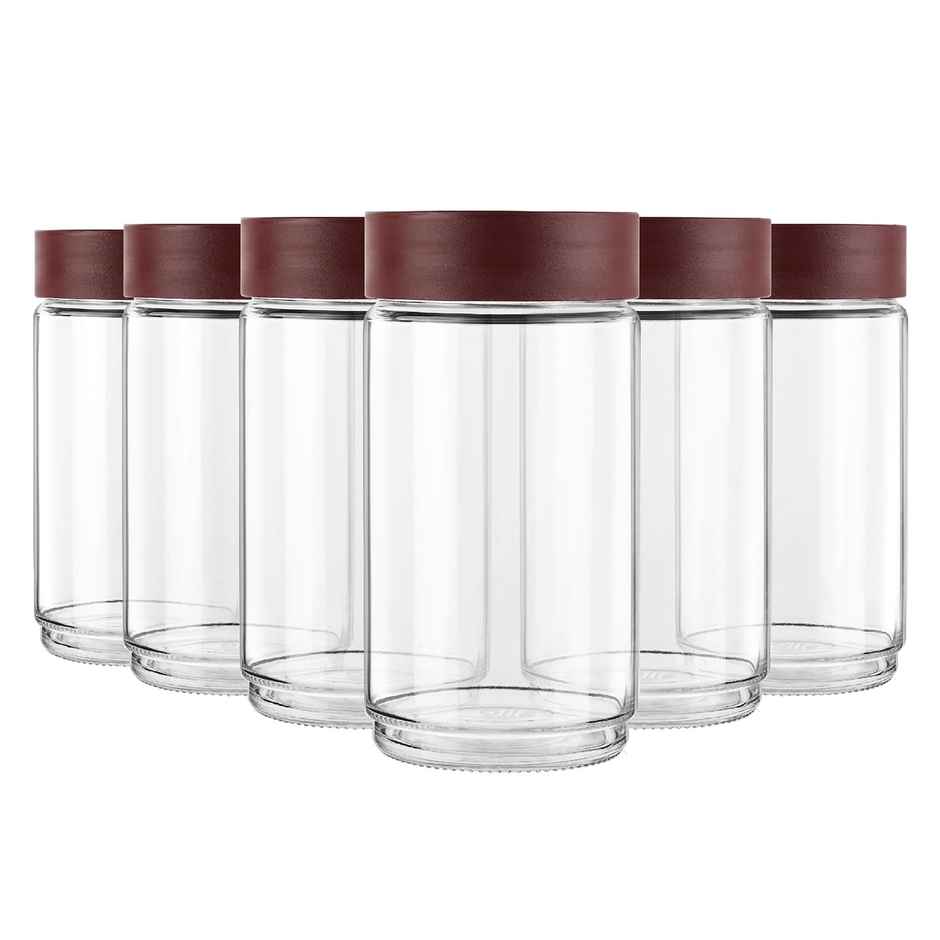 Cello Modustack Storage Jar (2 L x 6 pcs) - Maroon