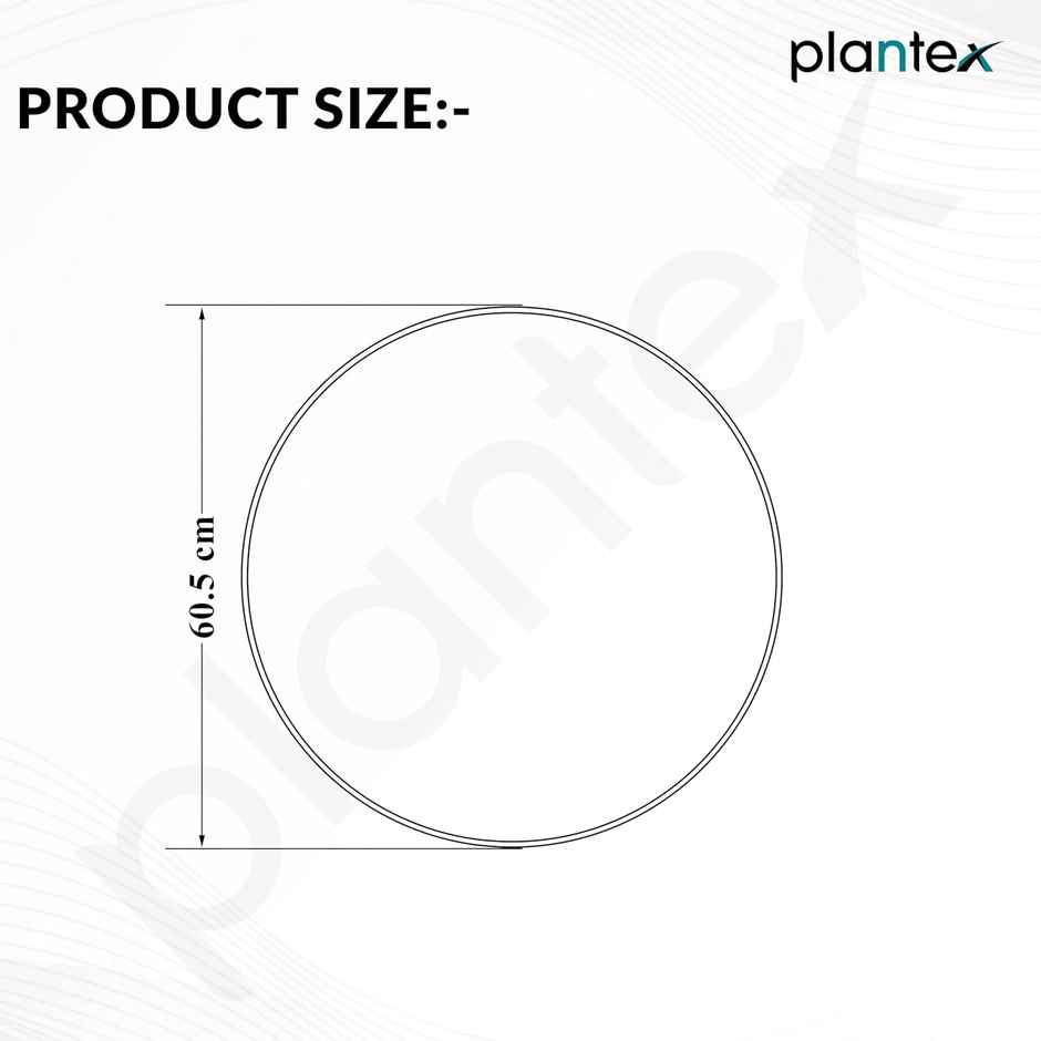 Plantex Frameless Round Mirror with Beveled Edges for Bathroom Dressing Room - 24 Inch