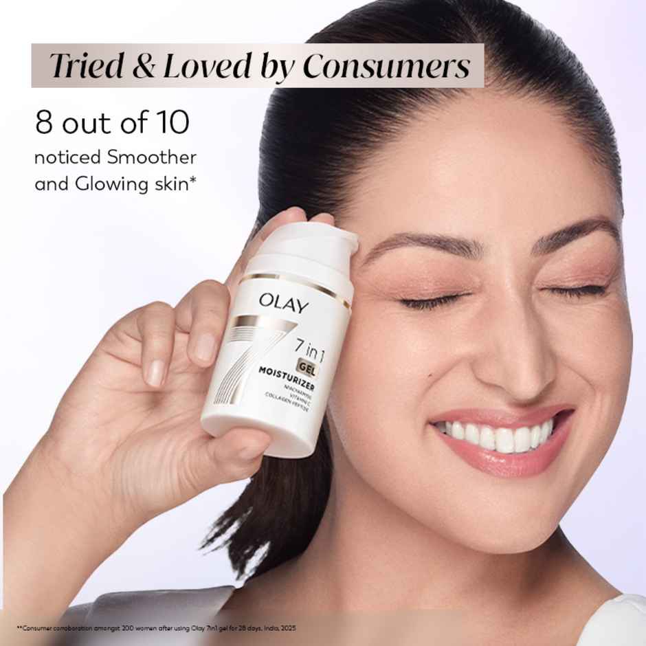 Olay 7in1 Ultra Light Gel Moisturizer | Fight 7 Signs of Aging with Niacinamide, Vit C, Collagen