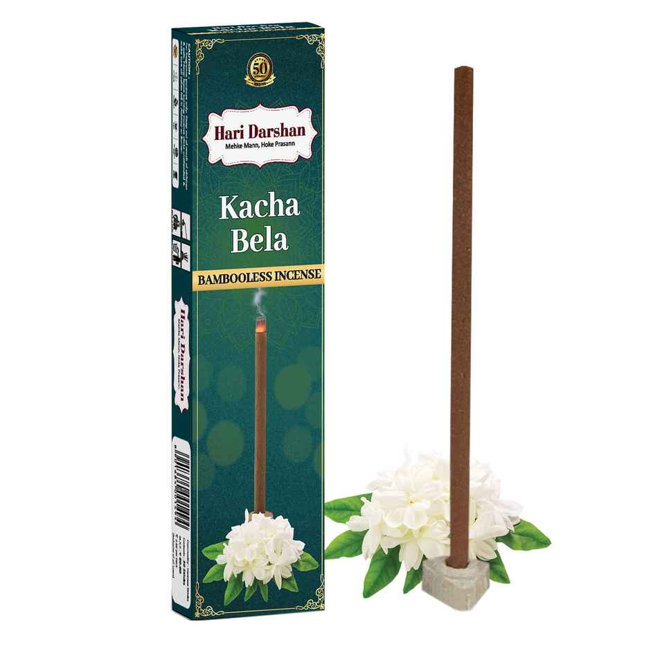 Hari Darshan Bamboo Less Incense Sticks - Kacha Bela - 30 Sticks