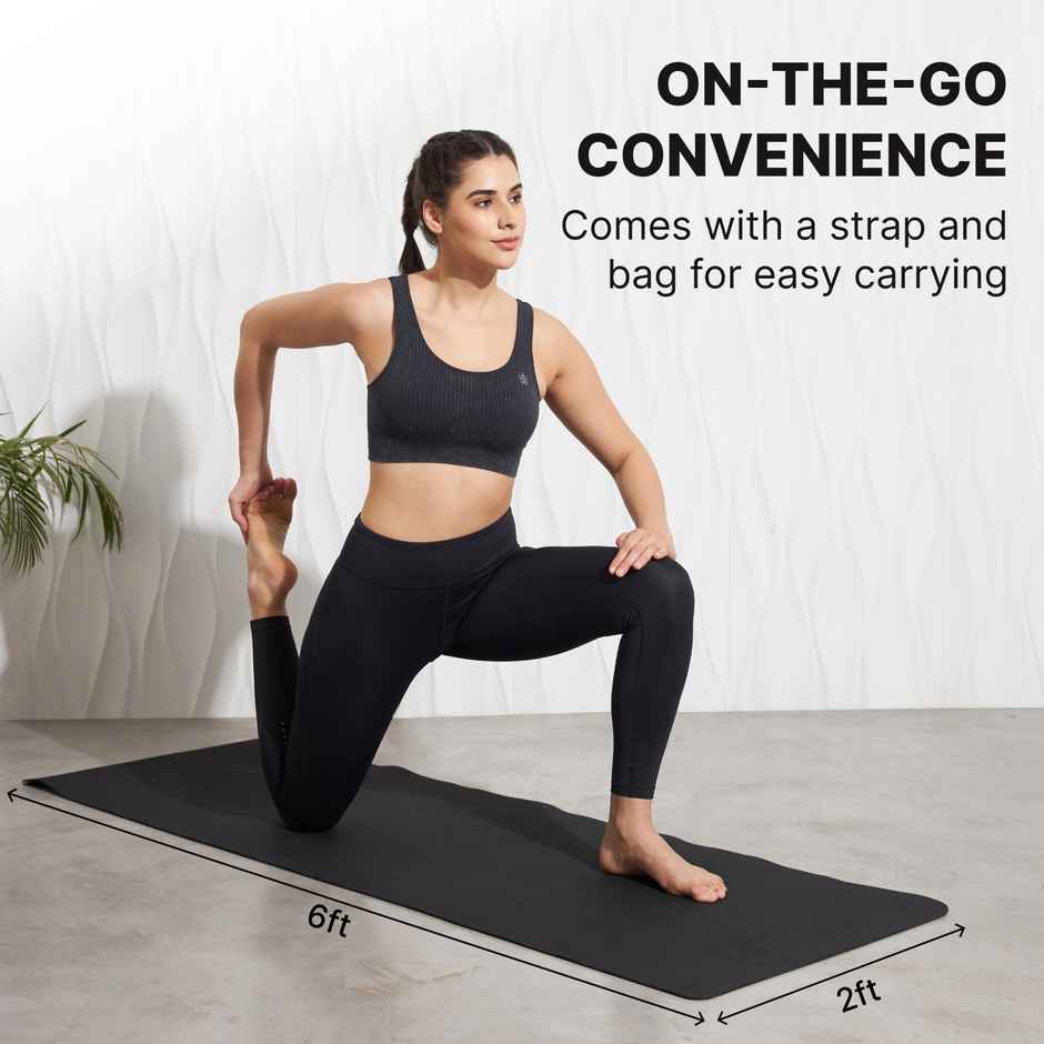 HRX Yoga Mat | 4mm | Black