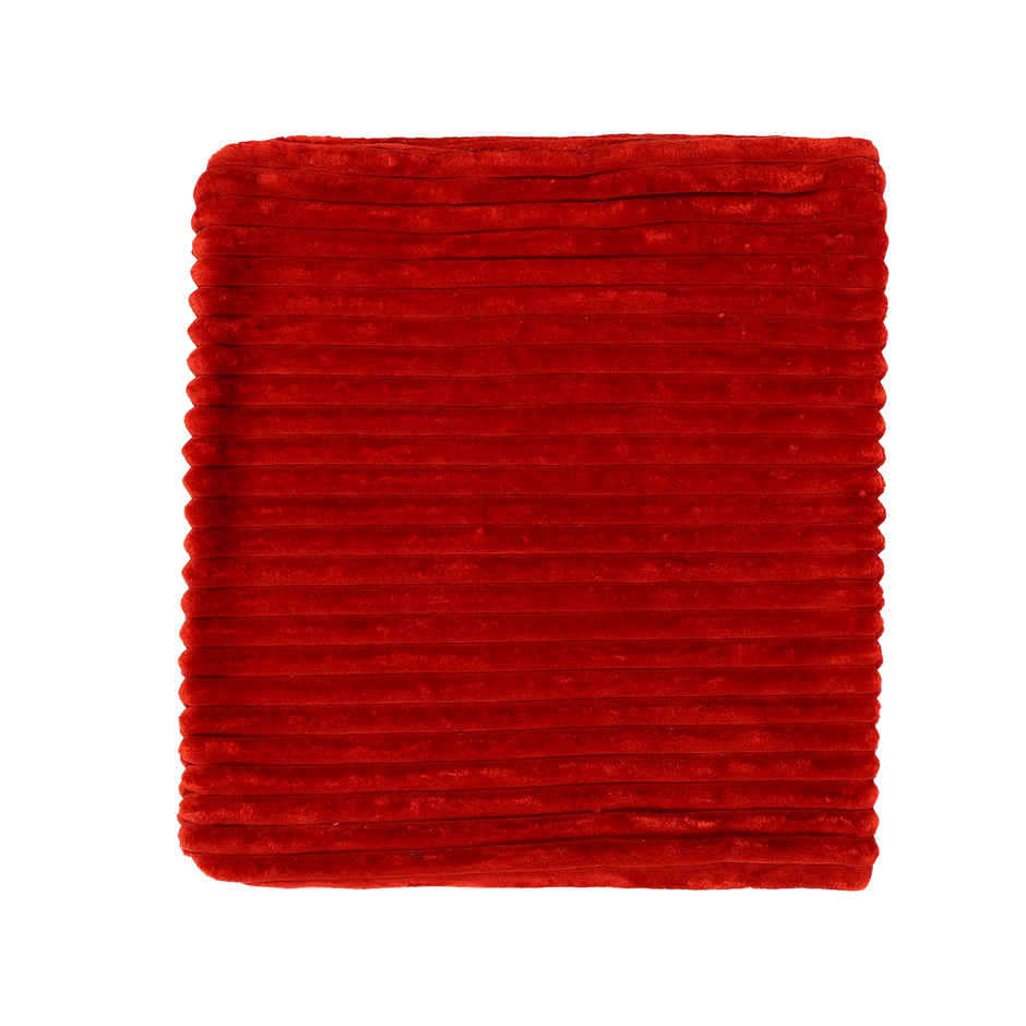 Status Ribbed Cushion Cover Set Of 2 40 Cm x 40 Cm - Red