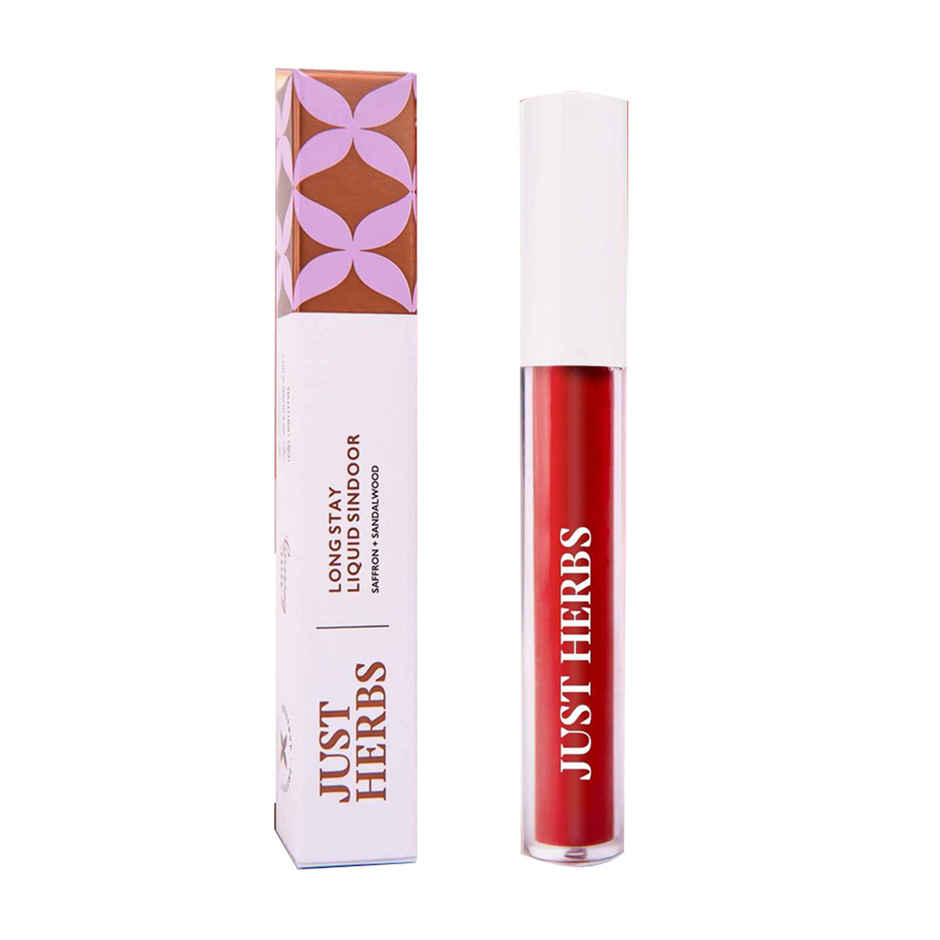 Just Herbs Pigmented Smudge & Sweat Proof Quick Dry Liquid Sindoor | Scarlet Maroon