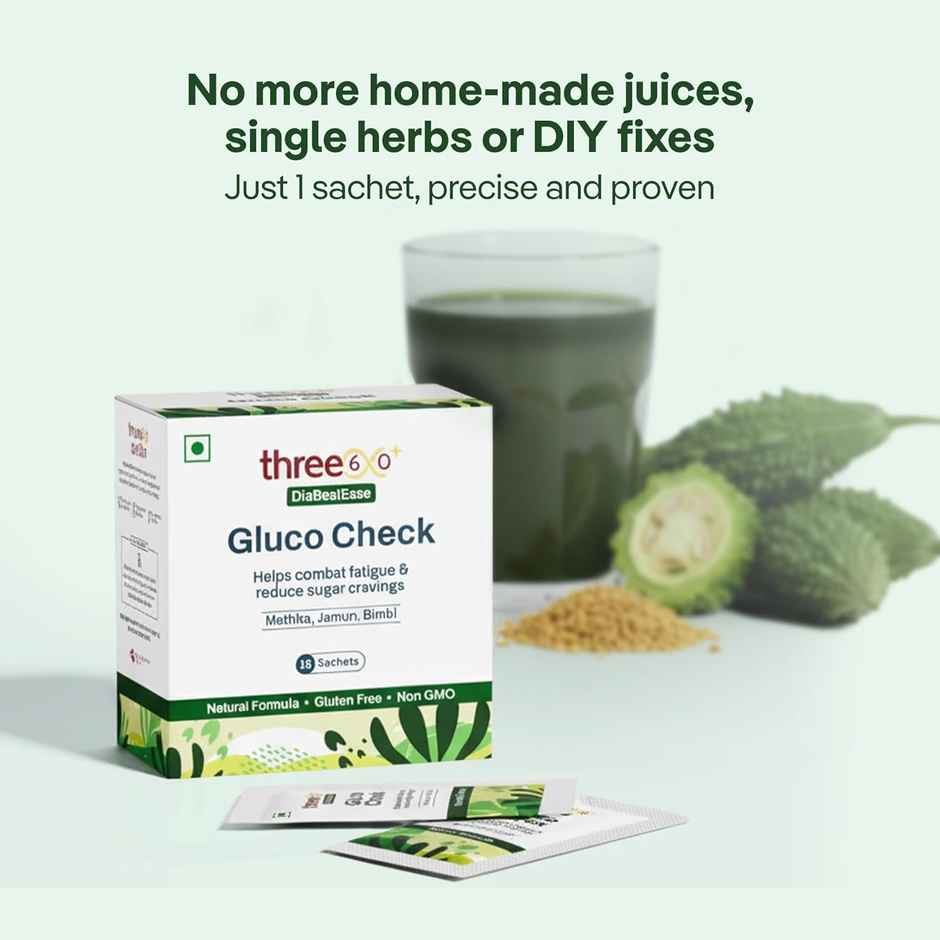 three60+ Diabeatease Gluco Check Powder for Sugar Control