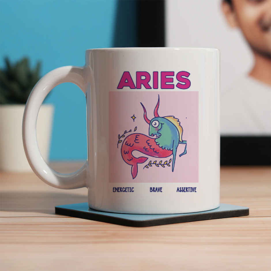 Happy Mail Aries Zodiac Mug