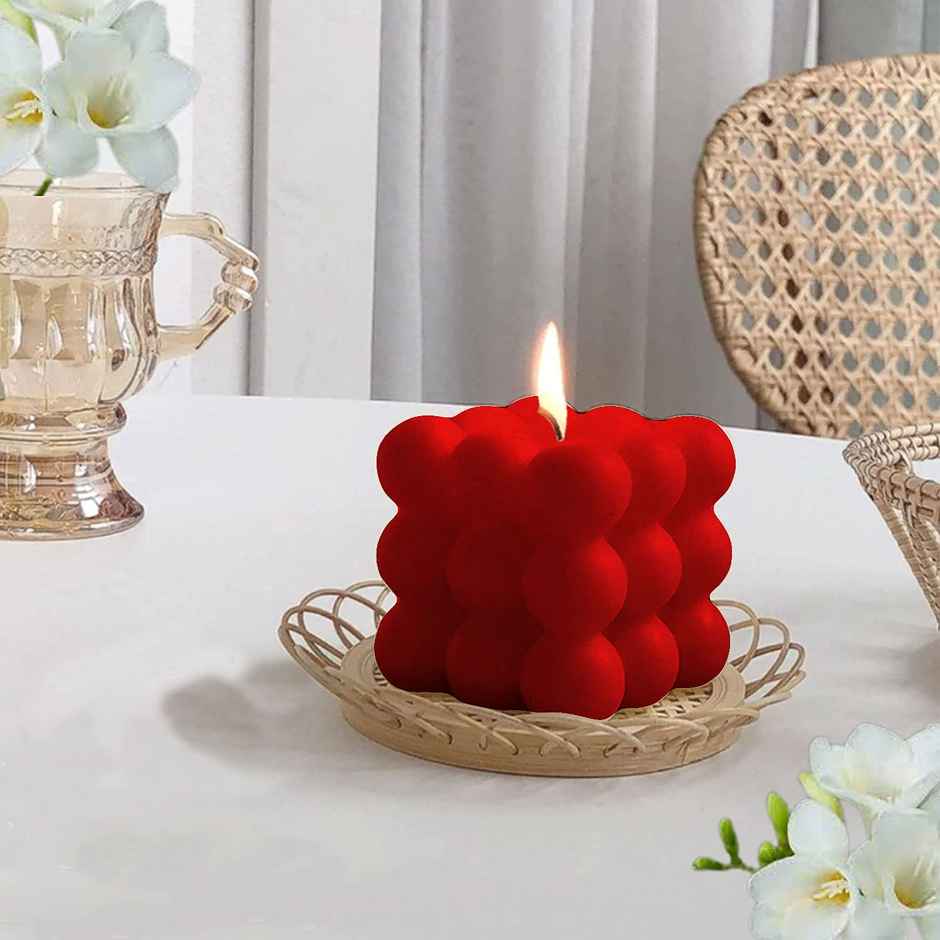 Bubble Red Candle | Bright Storey