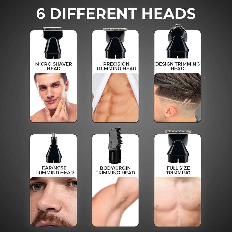 Winston 6 In 1 Full Body Trimmer For Men - Groom 360, Multigrooming Kit