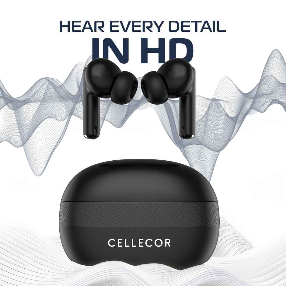 Cellecor Bropods C105 Tune Tws Noise Cancellation 50ms Low Latency Fast Charging - Type-c - Black