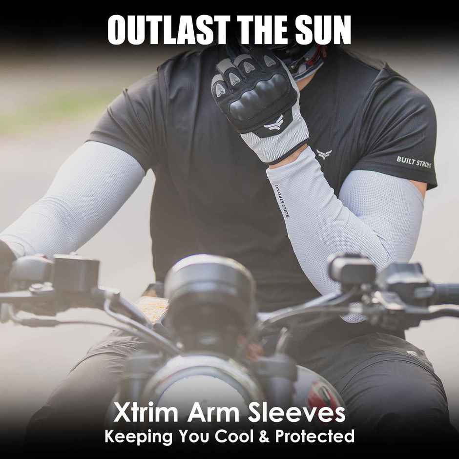 Xtrim UV Tan Protection Arm Sleeves - L (Grey)