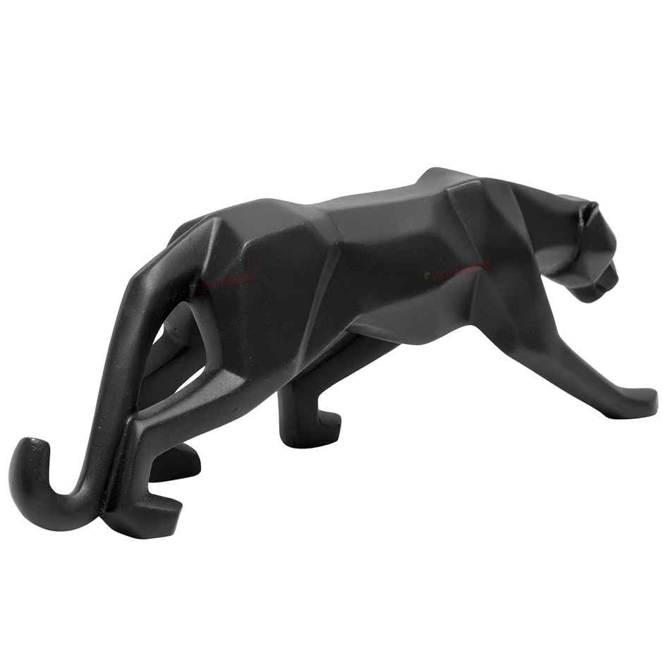 Tied Ribbons Panther Jaguar Sculpture Action Showpiece ( 26.6 Cm)