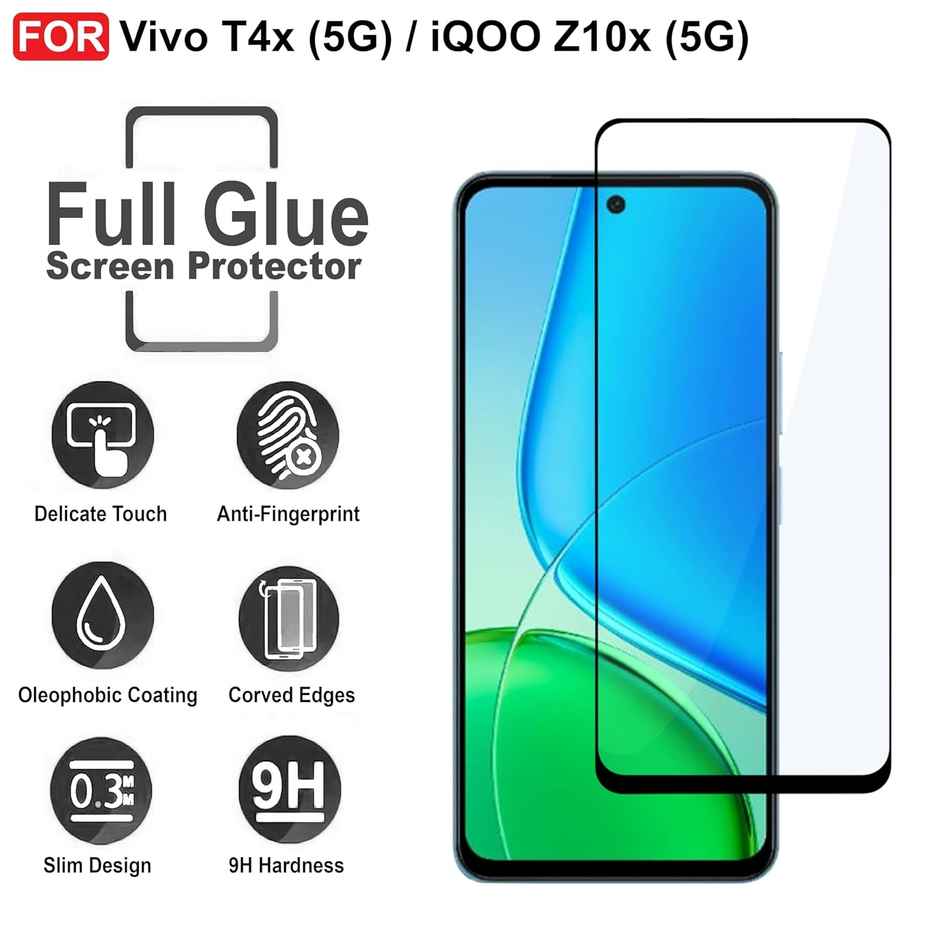 Artistque Tempered Glass for Vivo T3x | Vivo Y58 5G | iQOO Z9X 5G Screen Protector Guard