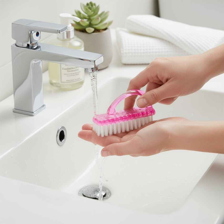 Midazzle Handle Grip Nail Brush Fingernail Cleaner Pedicure Foot Brush |  Assorted | MIMT4002