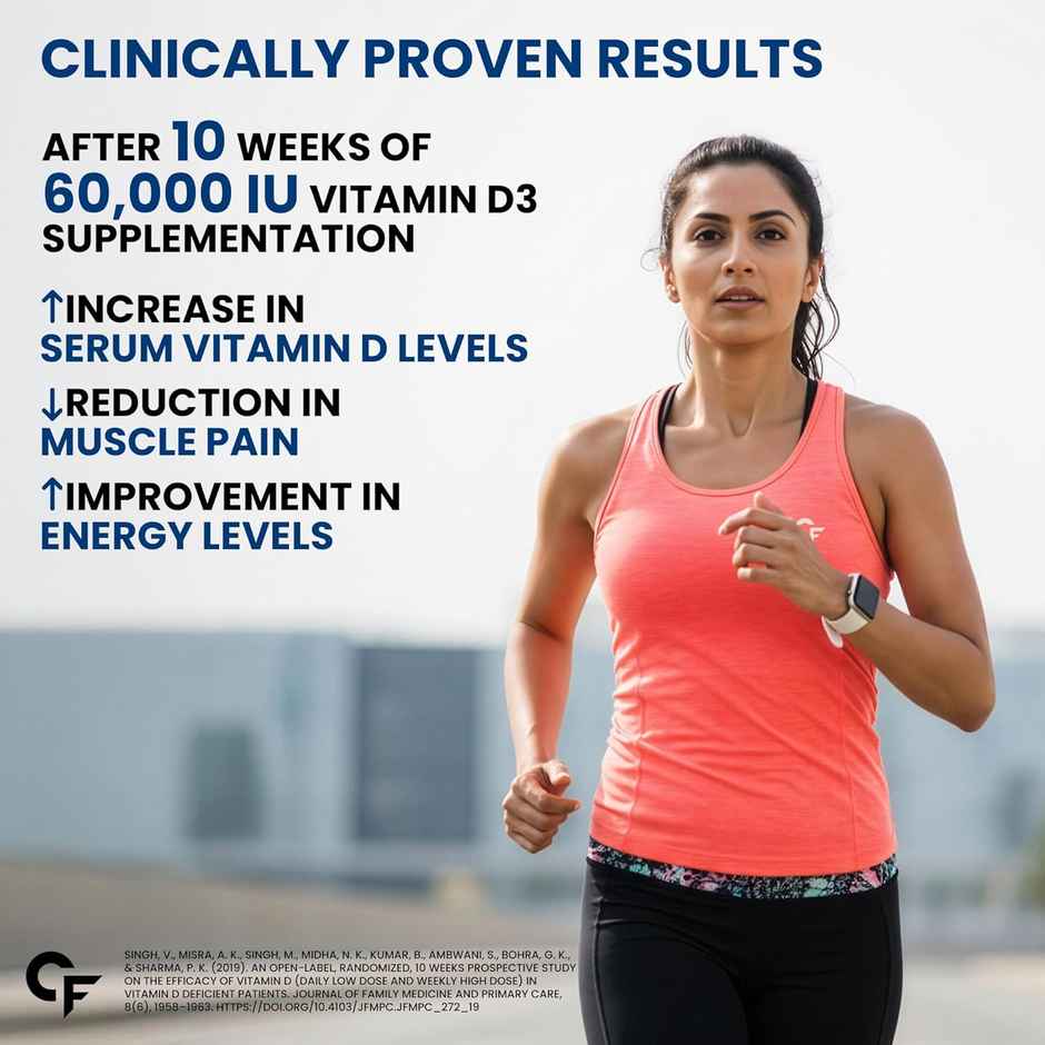 Carbamide Forte Vitamin D3 10000 IU Chewable Tablets | Orange Flavour | 60 Tablets