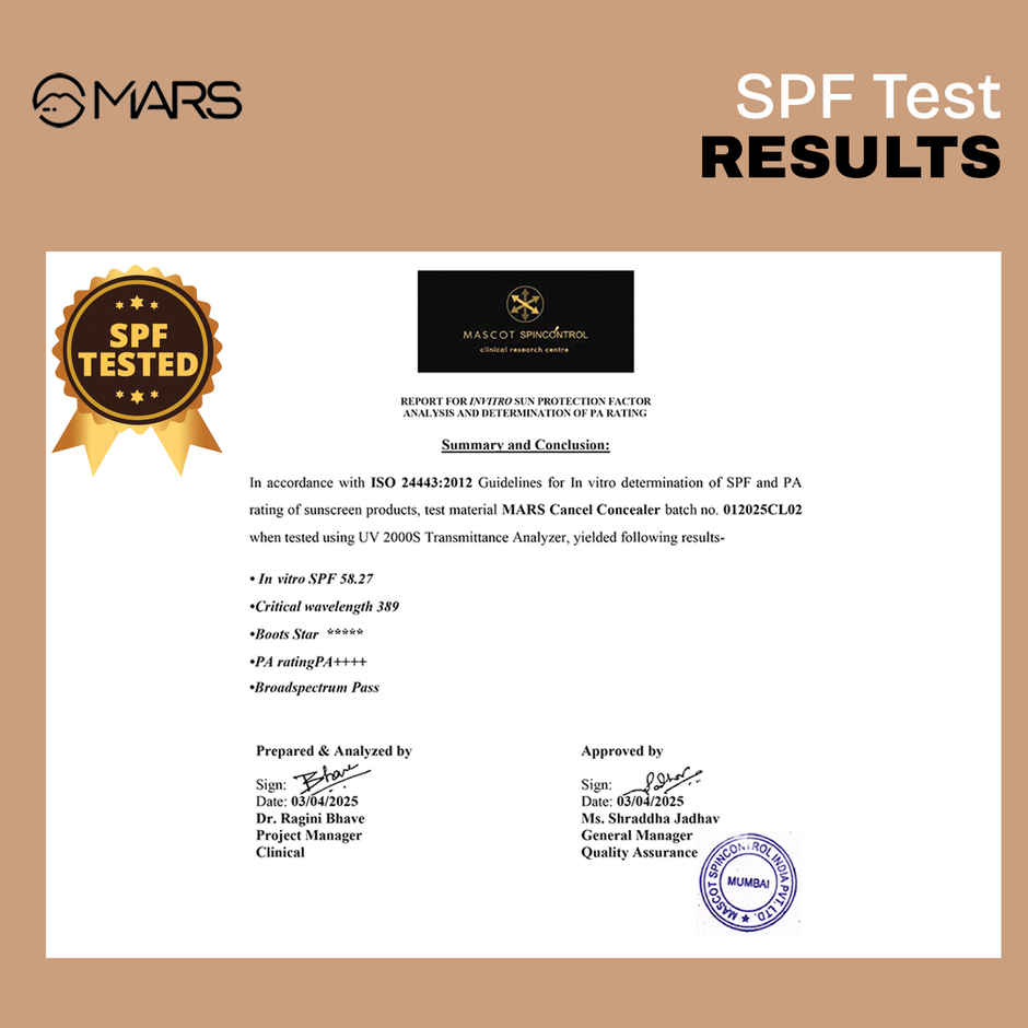 MARS SPF50 PA++++ Cancel Concealer | 6.5 Toffee Radiant