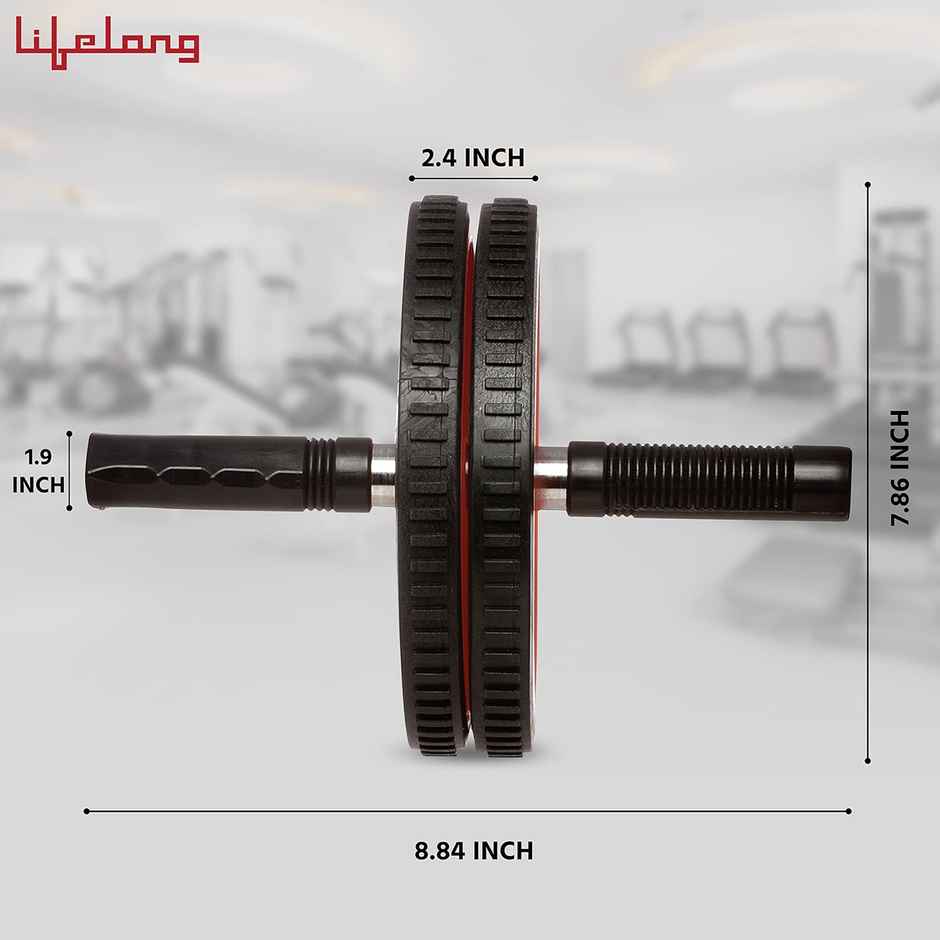 Lifelong LLAR01 Ab Wheel Roller and Core Exercise Roller Wheel for Men and Women,Dual Double Wheel