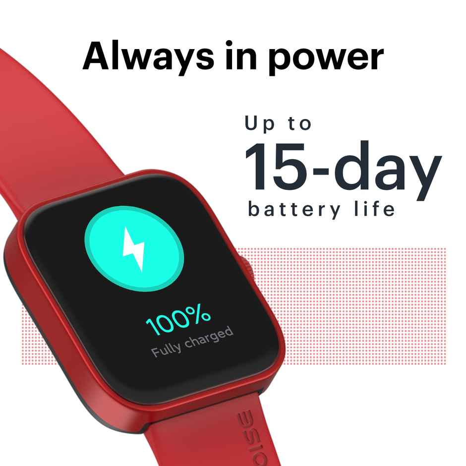 Noise ColorFit Caliber Smartwatch | Classic Red