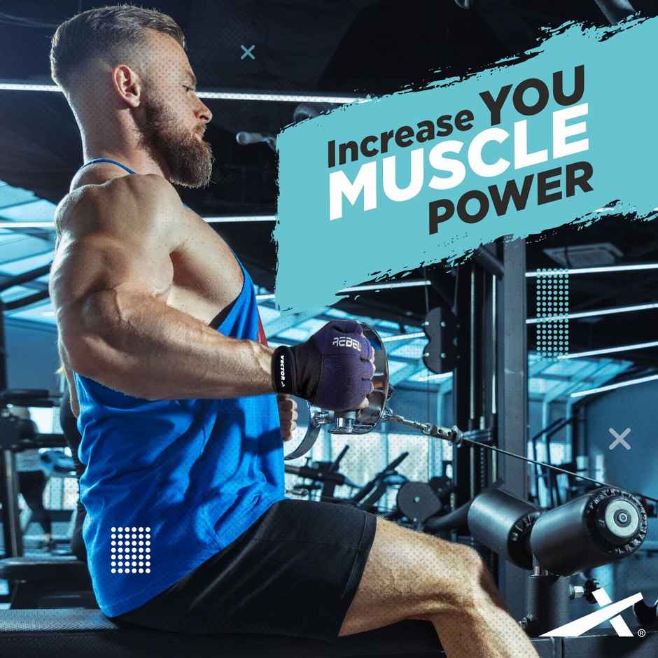 Vector X Rebel Unisex Workout Weight Lifting Gloves For Men And Women, Size- Large (Colour May Vary)