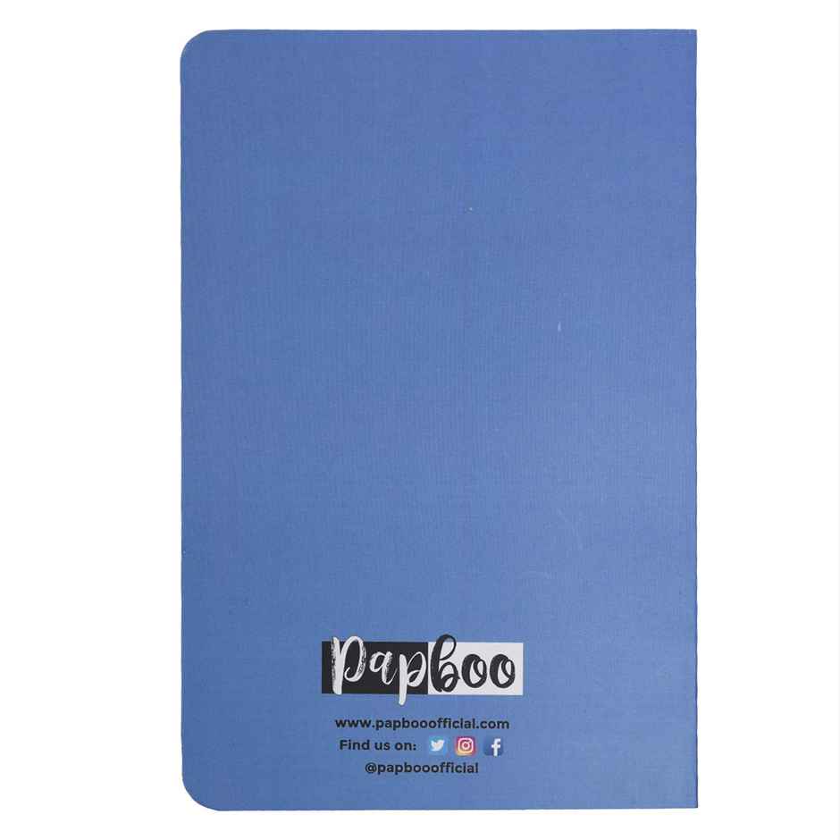 Papboo Ruled Soft Bound Notebook Matte Finished Cover (120 Pages, 14.8 x 21 cm 80 Gsm - Never Go)