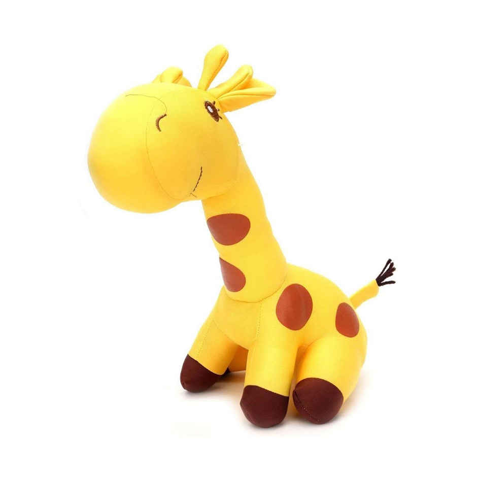 DearJoy Giraffe shaped Soft Toy and Pillow Yellow - 30cm