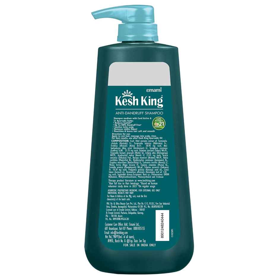 Kesh King Ayurvedic Anti-Dandruff Shampoo Soothes Itchy Scalp
