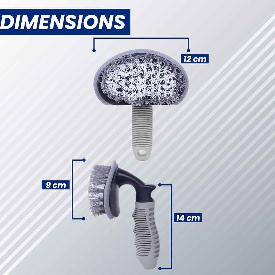 Autoguys Tyre Cleaner Brush Combo Car - Cleaning Brush Nylon Bristles