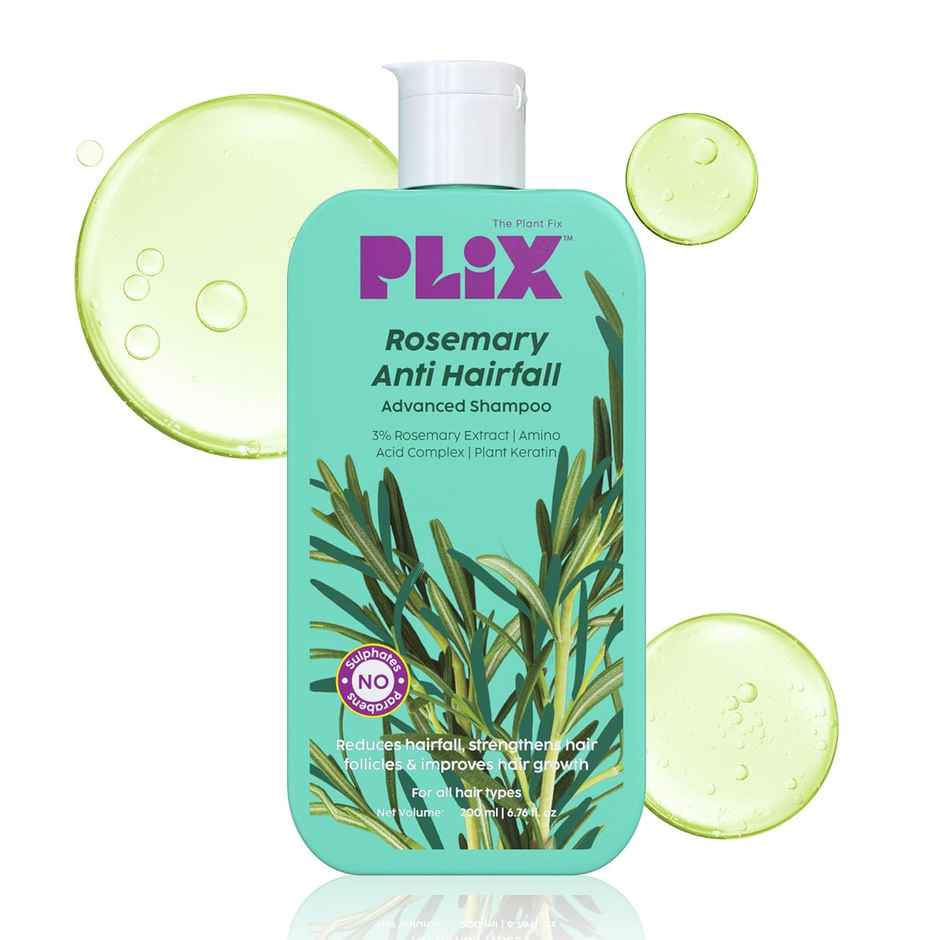 PLIX Rosemary Advanced Anti-Hair Fall Shampoo Sulfate And Paraben Free To Reduce Hair Fall