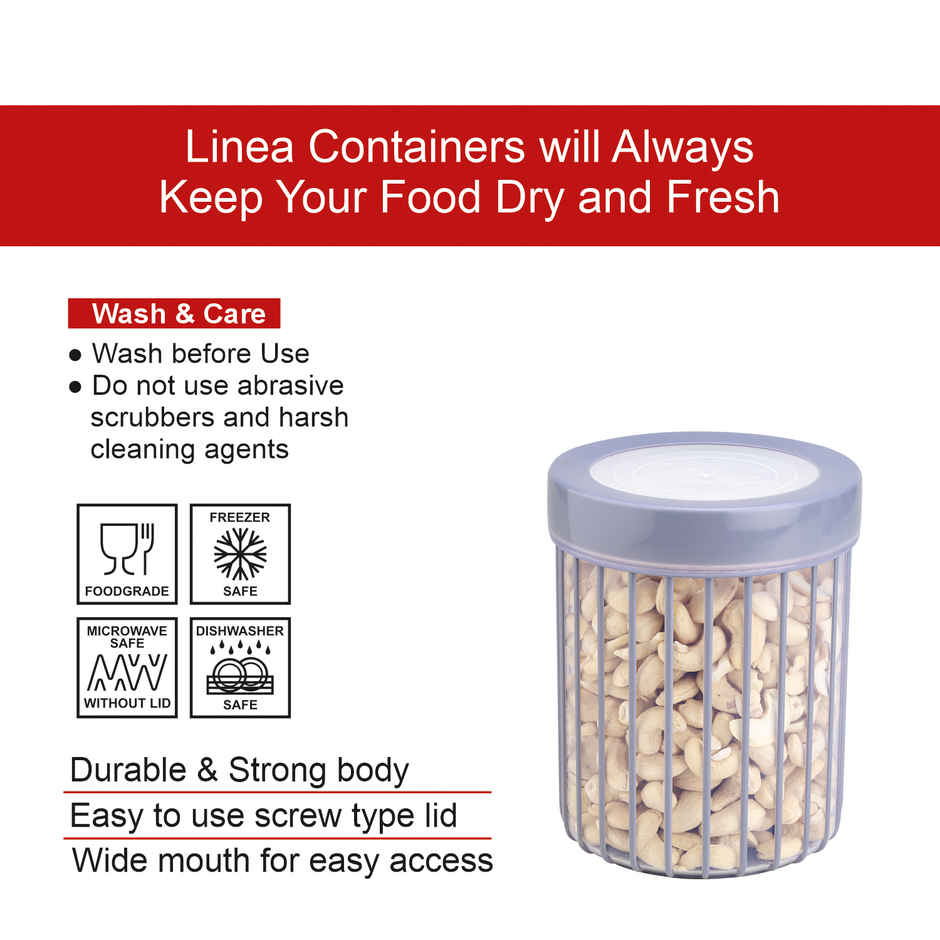 Joyo Better Home Linea Container 1000 Ml (3 Pcs Set)- Grey