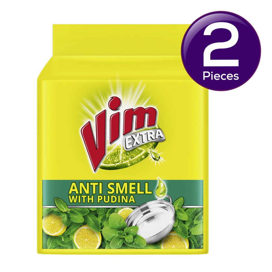 Vim Anti Smell With Pudina Dishwash Bar Combo