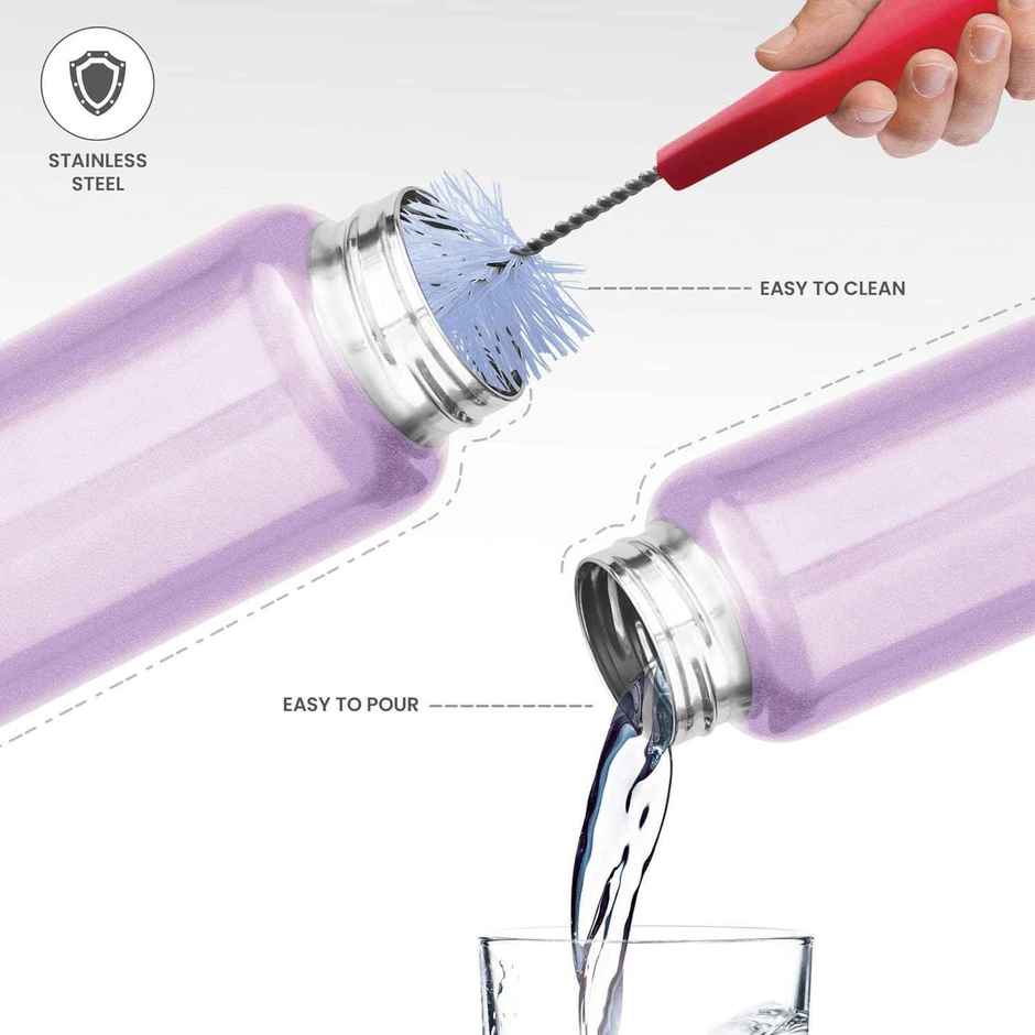 Milton Aqua 1000 Stainless Steel Water Bottle | 950 ml | Purple | Single Walled