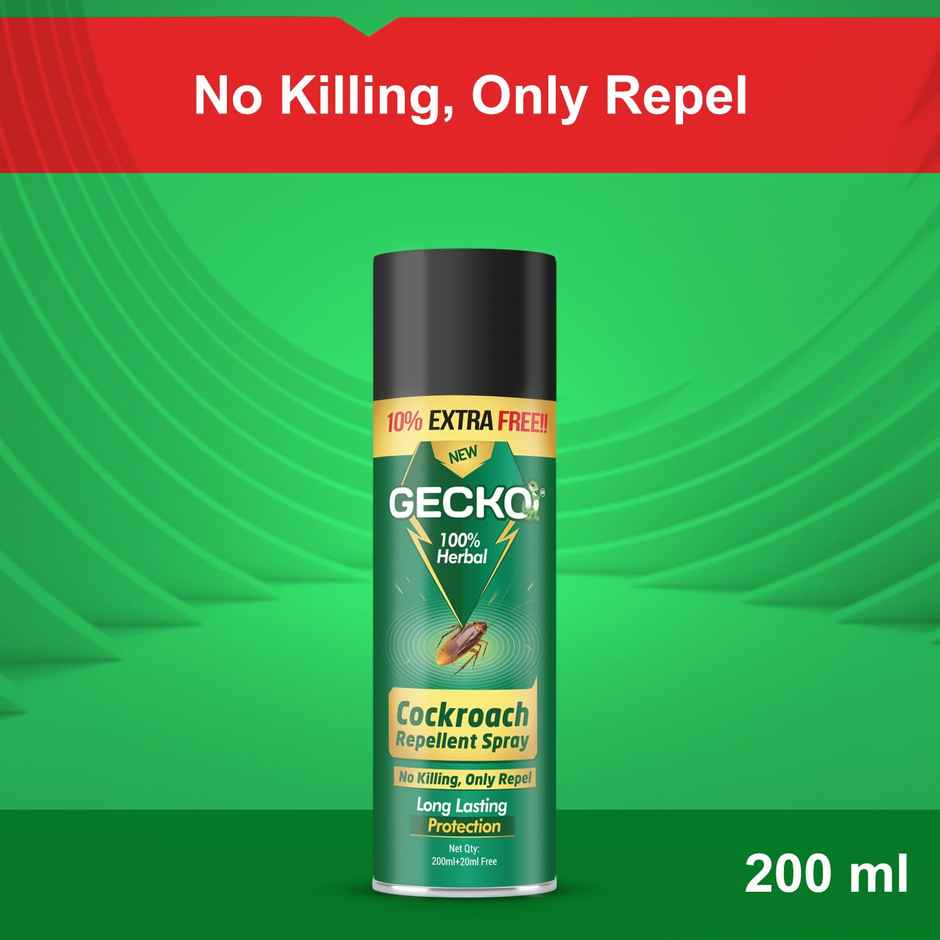 Gecko Cockraoch Repellent Spray | Non-Toxic Cockroach Repellent For Home, Kitchen and Office